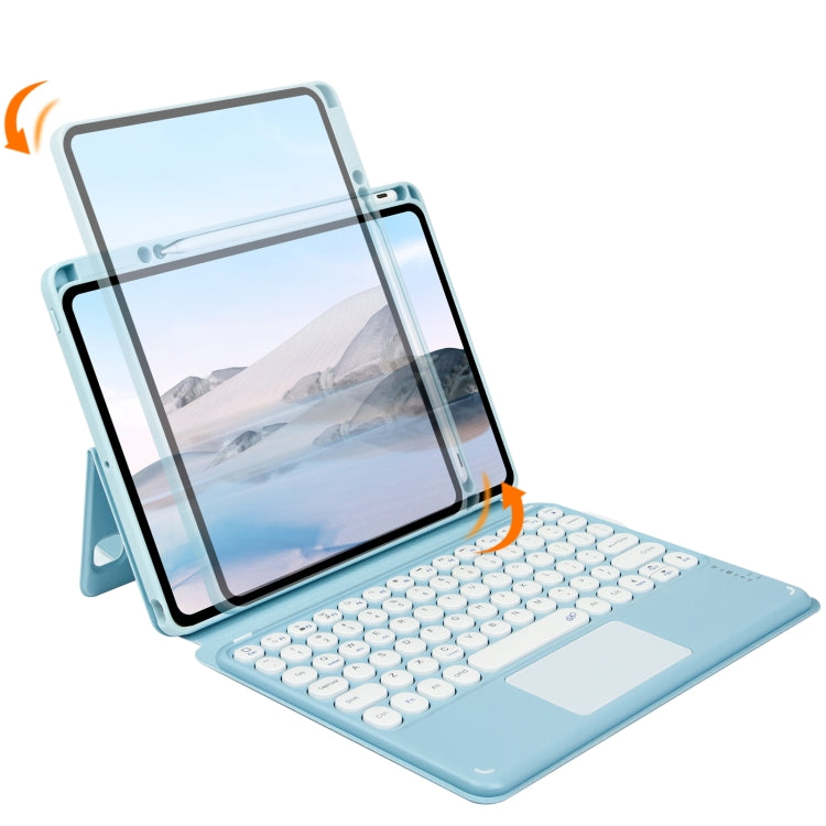 Bluetooth Keyboard Leather Case with Touchpad & Rotatable Bottom Case For iPad 10.2 2021 & 2020 & 2019 / Air 2019 / Pro 10.5 inch(Green) - Universal by PMC TechLife | Online Shopping South Africa | PMC TechLife | Buy Now Pay Later Mobicred