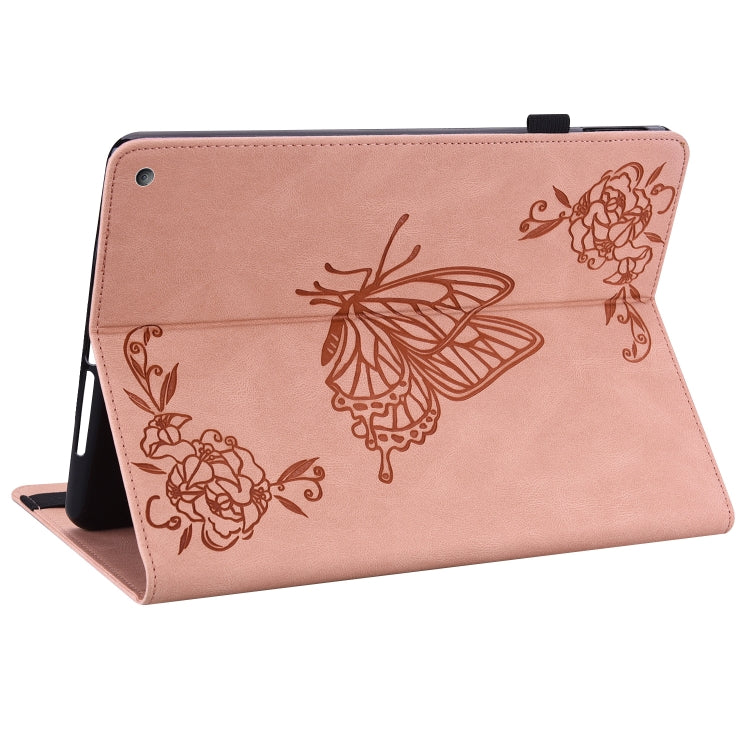 For Amazon Kindle Fire HD 10 2021 / 10 Plus 2021 Butterfly Flower Embossed Leather Tablet Case(Rose Gold) - Amazon by PMC TechLife | Online Shopping South Africa | PMC TechLife | Buy Now Pay Later Mobicred