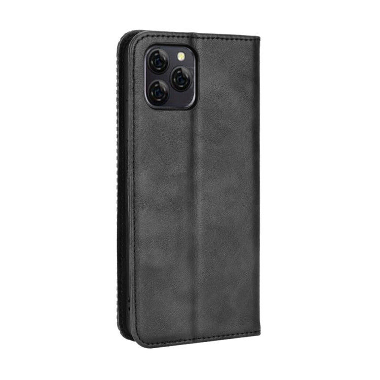 For Blackview A95 Magnetic Buckle Retro Texture Leather Phone Case(Black) - More Brand by PMC Jewellery | Online Shopping South Africa | PMC Jewellery