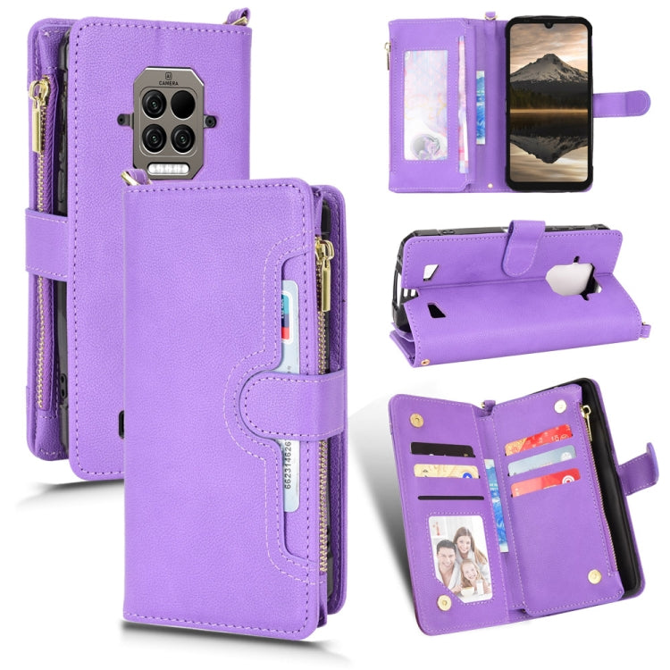 For Doogee S86 / S86 Pro Litchi Texture Zipper Leather Phone Case(Purple) - Doogee Cases by PMC Jewellery | Online Shopping South Africa | PMC Jewellery | Buy Now Pay Later Mobicred