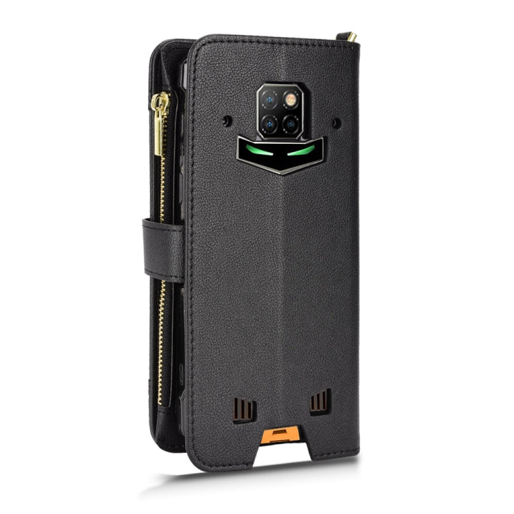 For Doogee S88 Pro / S88 Plus Litchi Texture Zipper Leather Phone Case(Black) - Doogee Cases by PMC TechLife | Online Shopping South Africa | PMC TechLife | Buy Now Pay Later Mobicred