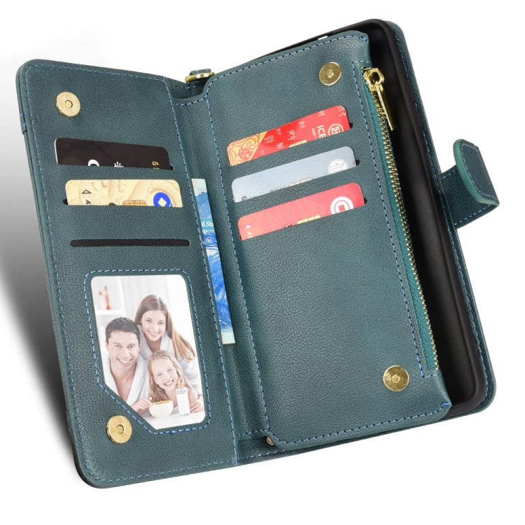 For Doogee S88 Pro / S88 Plus Litchi Texture Zipper Leather Phone Case(Green) - Doogee Cases by PMC TechLife | Online Shopping South Africa | PMC TechLife | Buy Now Pay Later Mobicred