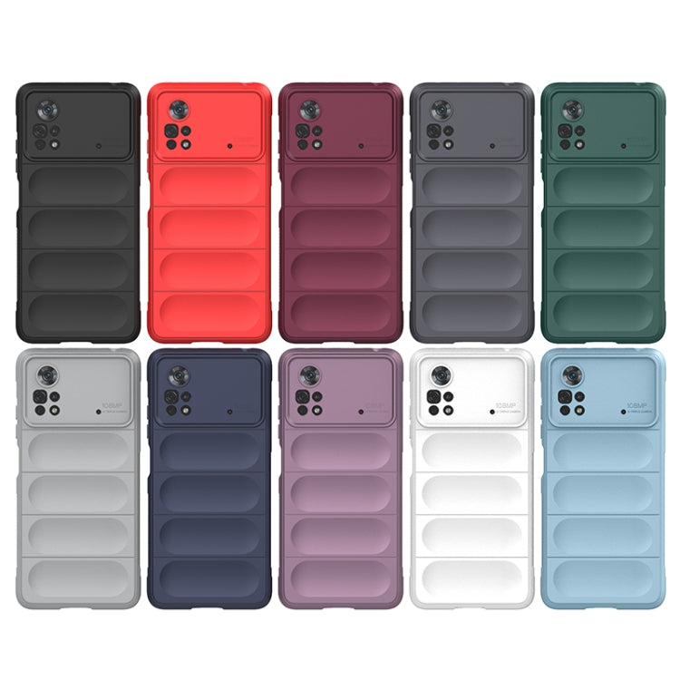 For Xiaomi Poco X4 Pro 5G Magic Shield TPU + Flannel Phone Case(Grey) - Xiaomi Cases by PMC Jewellery | Online Shopping South Africa | PMC Jewellery