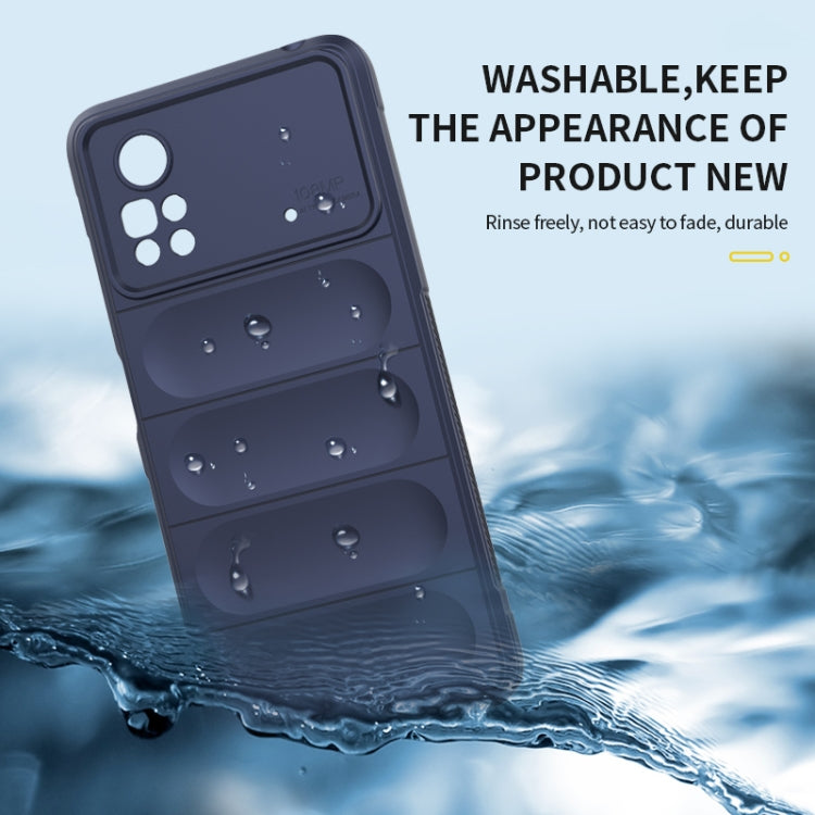 For Xiaomi Poco X4 Pro 5G Magic Shield TPU + Flannel Phone Case(Grey) - Xiaomi Cases by PMC TechLife | Online Shopping South Africa | PMC TechLife