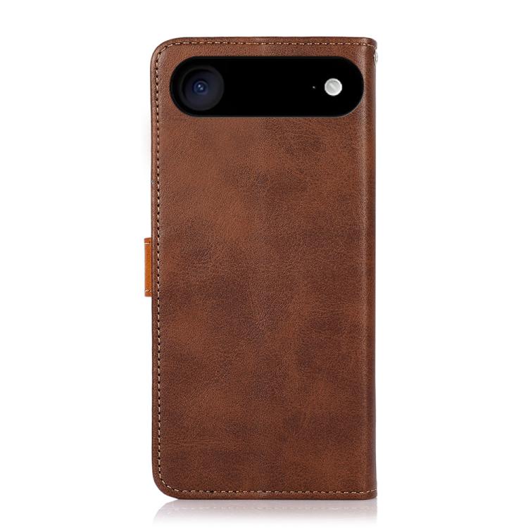 For iPhone 17 Air KHAZNEH Dual-color Cowhide Texture Flip Leather Phone Case(Brown) - free shipping - PMc TechLife - Order now!