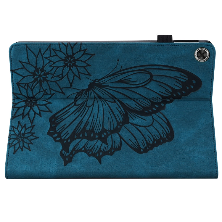 For Huawei MediaPad M5 Lite 10.1 Big Butterfly Embossed Leather Tablet Case(Blue) - Huawei by PMC TechLife | Online Shopping South Africa | PMC TechLife | Buy Now Pay Later Mobicred