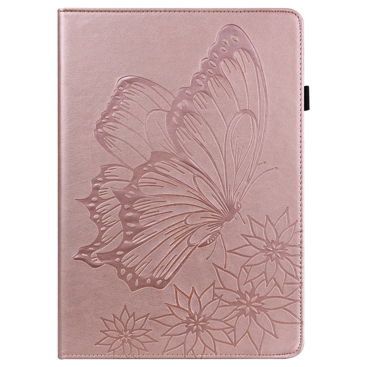 For Lenovo Tab M10 X505L Big Butterfly Embossed Leather Tablet Case(Rose Gold) - Lenovo by PMC TechLife | Online Shopping South Africa | PMC TechLife | Buy Now Pay Later Mobicred