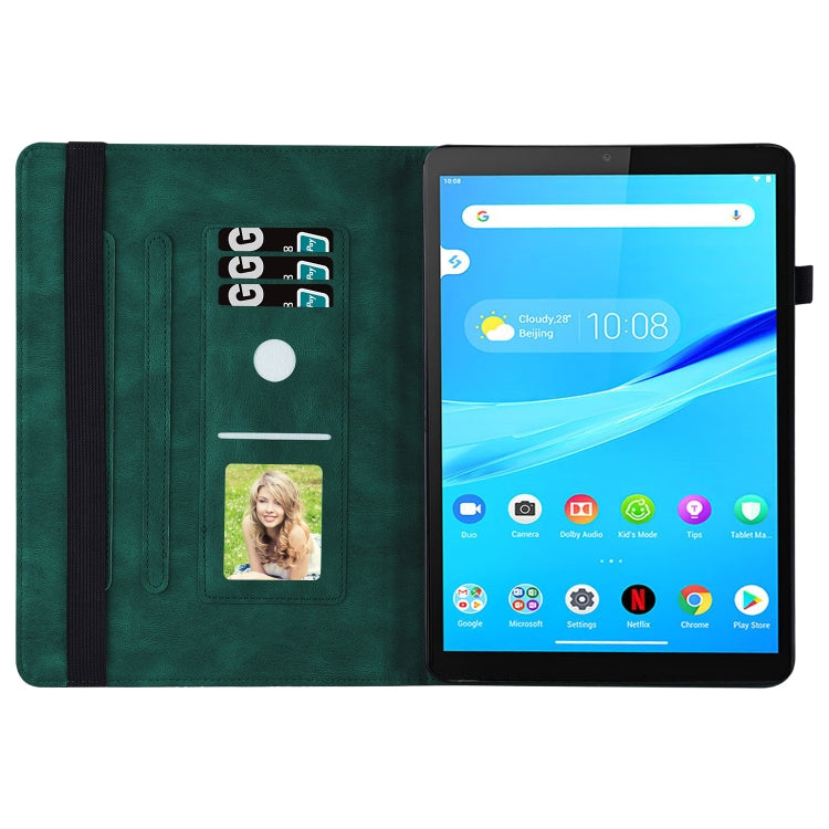 For Lenovo Tab M10 HD 2nd Gen Big Butterfly Embossed Leather Tablet Case(Green) - Lenovo by PMC TechLife | Online Shopping South Africa | PMC TechLife | Buy Now Pay Later Mobicred