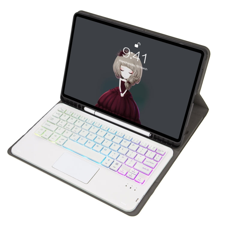 For Samsung Galaxy Tab S6 Lite A610B-AS Lambskin Texture Backlight Bluetooth Keyboard Leather Tablet Case(Rose Gold) - Samsung Keyboard by PMC TechLife | Online Shopping South Africa | PMC TechLife