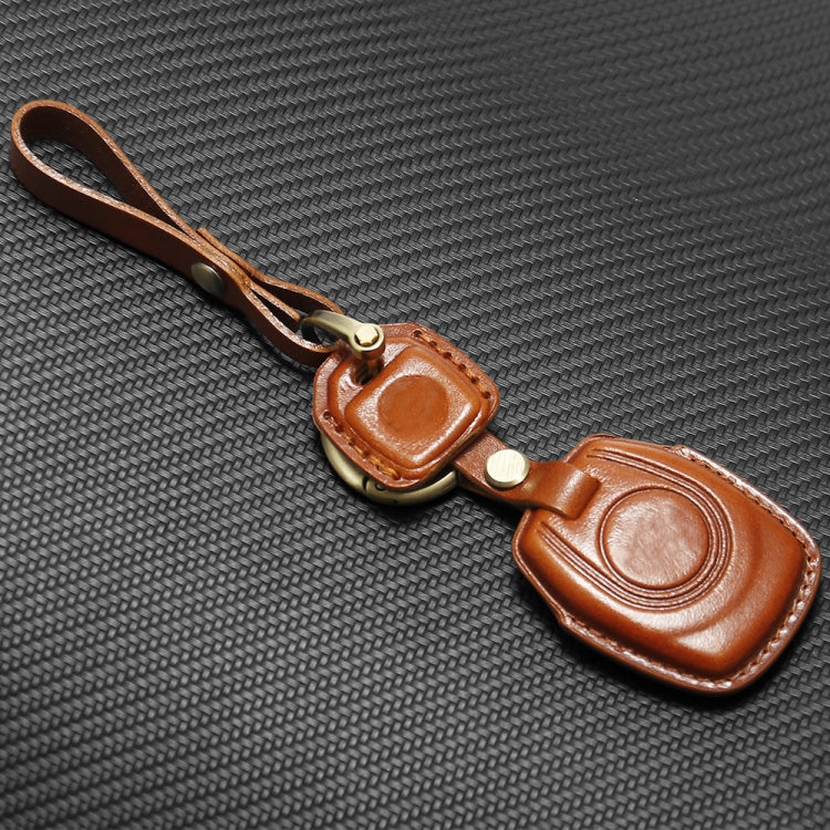 HP-A009 Motorcycle Cowhide Leather Induction Key Protective Cover for Harley Sportster S(Brown) - Bags & Luggages by PMC Jewellery | Online Shopping South Africa | PMC Jewellery | Buy Now Pay Later Mobicred
