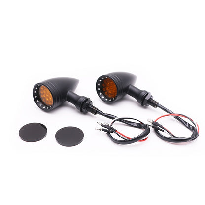 Z006 1 Pair 12V Modified Universal Motorcycle LED Turn Signal(Black) - Turn Signal by PMC Jewellery | Online Shopping South Africa | PMC Jewellery | Buy Now Pay Later Mobicred