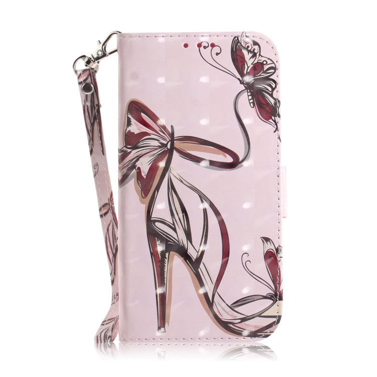 For OPPO Reno7 5G Foreign / Find X5 Lite 3D Colored Horizontal Flip Leather Phone Case(Butterfly High-heeled) - OPPO Cases by PMC TechLife | Online Shopping South Africa | PMC TechLife | Buy Now Pay Later Mobicred
