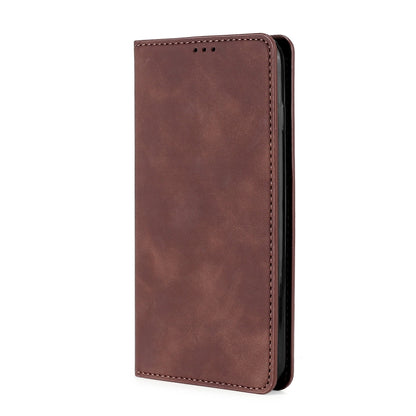 For Blackview A55 Skin Feel Magnetic Horizontal Flip Leather Phone Case(Dark Brown) - More Brand by PMC Jewellery | Online Shopping South Africa | PMC Jewellery | Buy Now Pay Later Mobicred