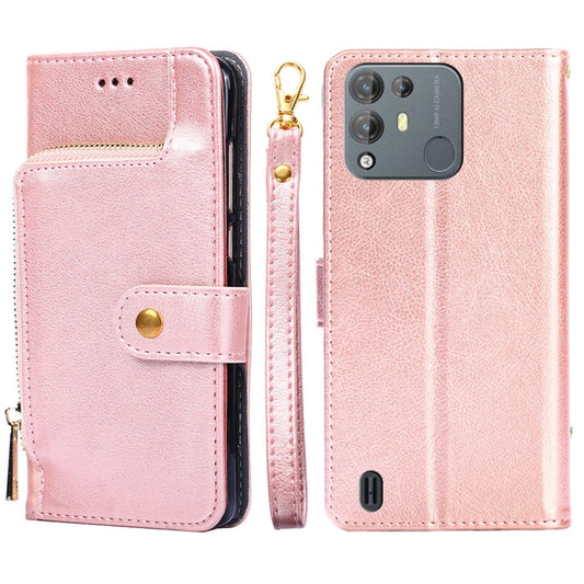 For Blackview A55 Pro Zipper Bag Leather Phone Case(Rose Gold) - More Brand by PMC Jewellery | Online Shopping South Africa | PMC Jewellery | Buy Now Pay Later Mobicred