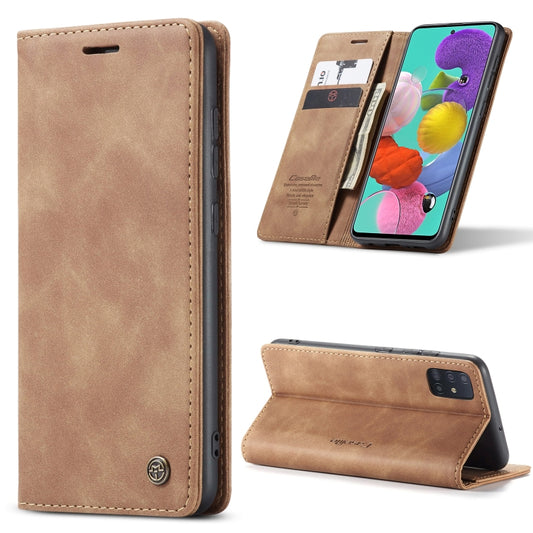 For Galaxy A51 CaseMe Multifunctional Horizontal Flip Leather Case, with Card Slot & Holder & Wallet(Brown) - Galaxy Phone Cases by CaseMe | Online Shopping South Africa | PMC Jewellery | Buy Now Pay Later Mobicred