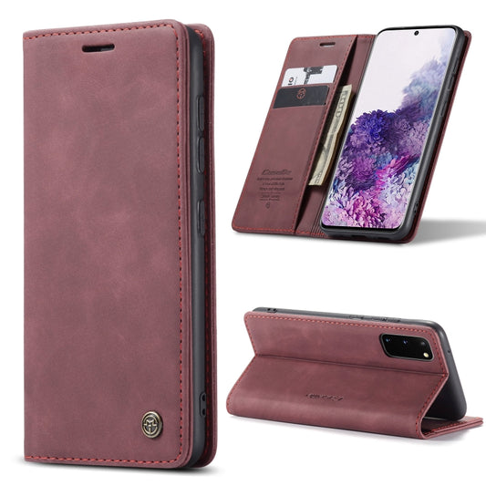 For Galaxy S20 CaseMe Multifunctional Horizontal Flip Leather Case, with Card Slot & Holder & Wallet(Wine Red) - Galaxy Phone Cases by CaseMe | Online Shopping South Africa | PMC Jewellery | Buy Now Pay Later Mobicred