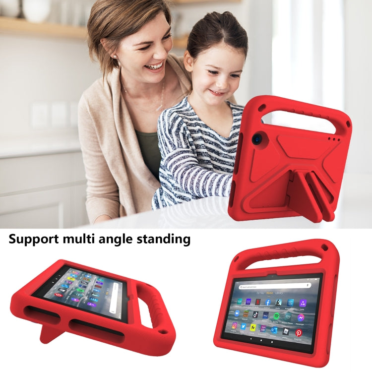 For Amazon Fire 7 2022 Handle EVA Shockproof Tablet Case with Triangle Holder(Red) - Amazon by PMC TechLife | Online Shopping South Africa | PMC TechLife | Buy Now Pay Later Mobicred