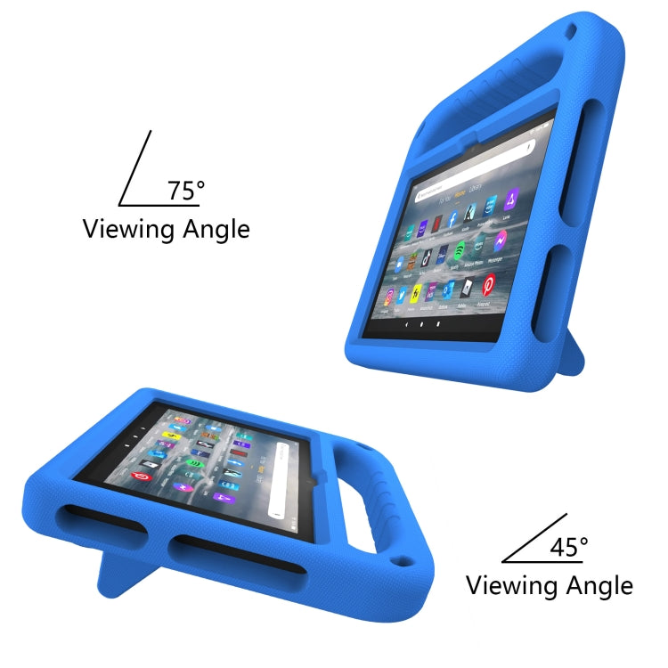 For Amazon Fire 7 2022 Handle EVA Shockproof Tablet Case with Triangle Holder(Blue) - Amazon by PMC TechLife | Online Shopping South Africa | PMC TechLife | Buy Now Pay Later Mobicred