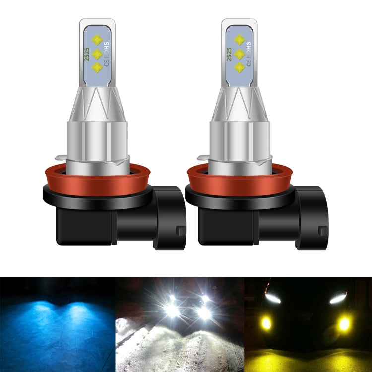 1 Pair H16JP DC 12V-24V 12W 1800LM Car LED Fog Light(Ice Blue Light) - Fog / Driving Lights by PMC TechLife | Online Shopping South Africa | PMC TechLife | Buy Now Pay Later Mobicred