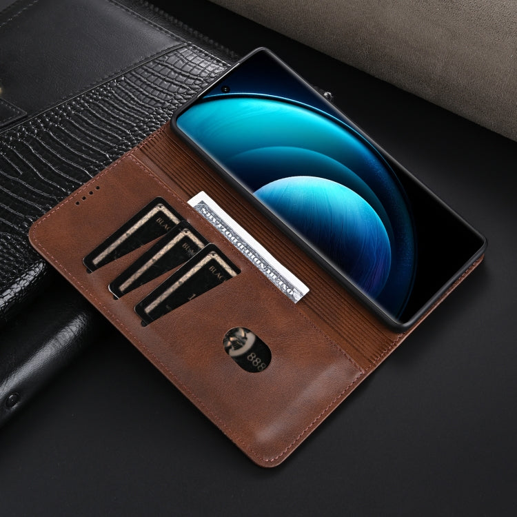 For vivo X100 AZNS Magnetic Calf Texture Leather Phone Case(Black) - free shipping - PMC Jewellery - Order now!