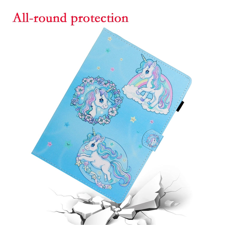 For Lenovo Tab M10 Plus 10.6 3rd Gen 2022 Coloured Drawing Smart Leather Tablet Case(Unicorn) - Lenovo by PMC TechLife | Online Shopping South Africa | PMC TechLife