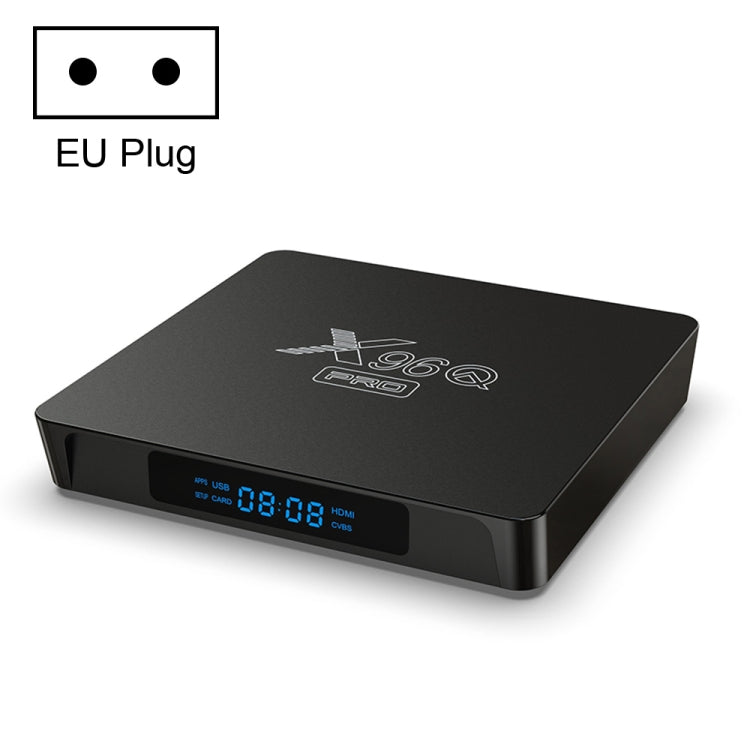 X96Q PRO 4K Smart TV BOX Android 10.0 Media Player, Allwinner H313 Quad Core ARM Cortex A53, RAM: 2GB, ROM: 16GB, Plug Type:EU Plug - Others by PMC Jewellery | Online Shopping South Africa | PMC Jewellery | Buy Now Pay Later Mobicred
