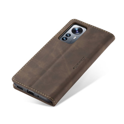 For Xiaomi 12 Pro CaseMe 013 Multifunctional Horizontal Flip Leather Phone Case(Coffee) - Xiaomi Cases by CaseMe | Online Shopping South Africa | PMC Jewellery | Buy Now Pay Later Mobicred