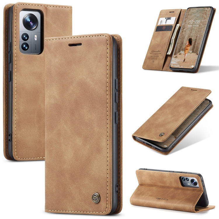 For Xiaomi 12 Pro CaseMe 013 Multifunctional Horizontal Flip Leather Phone Case(Brown) - Xiaomi Cases by CaseMe | Online Shopping South Africa | PMC Jewellery | Buy Now Pay Later Mobicred