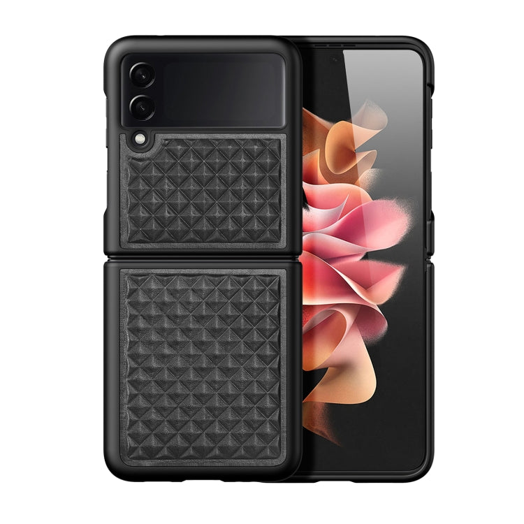 For Samsung Galaxy Z Flip3 5G DUX DUCIS Venice Series Shockproof Genuine Leather Phone Case(Black) - Galaxy Phone Cases by DUX DUCIS | Online Shopping South Africa | PMC Jewellery | Buy Now Pay Later Mobicred