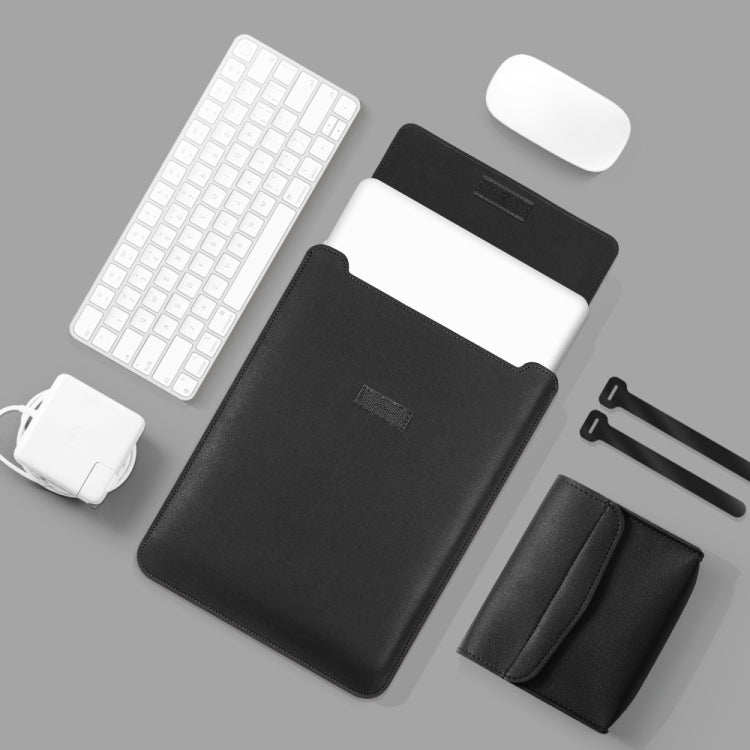 4 in 1 Lightweight and Portable Leather Computer Bag, Size:13/14 inches(Black) - 13.3 inch by PMC TechLife | Online Shopping South Africa | PMC TechLife | Buy Now Pay Later Mobicred