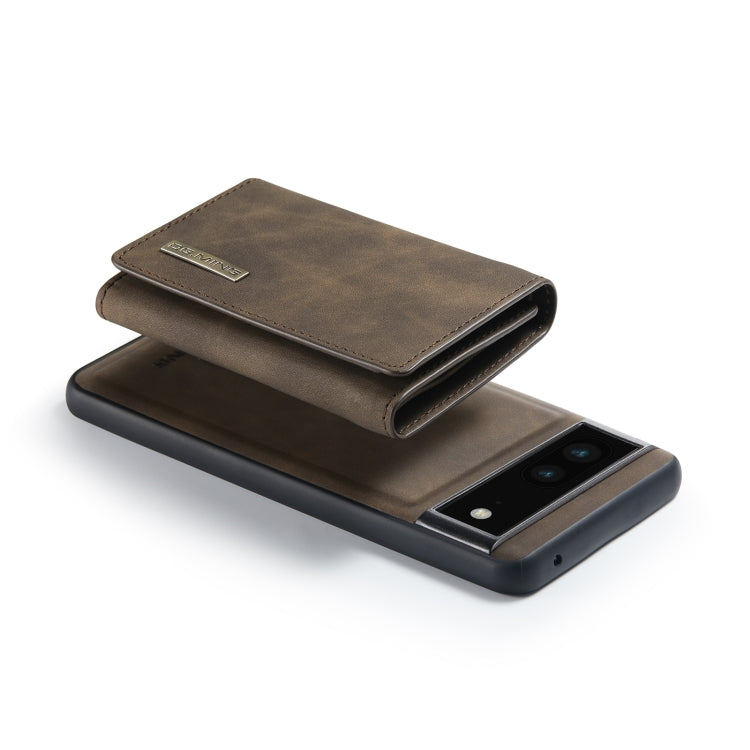 For Google Pixel 6A DG.MING M1 Series 3-Fold Multi Card Wallet + Magnetic Phone Case(Coffee) - free shipping - PMC TechLife - Order now!