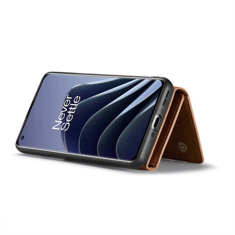 For OnePlus 10 Pro DG.MING M1 Series 3-Fold Multi Card Wallet + Magnetic Phone Case(Coffee) - OnePlus Cases by DG.MING | Online Shopping South Africa | PMC TechLife | Buy Now Pay Later Mobicred