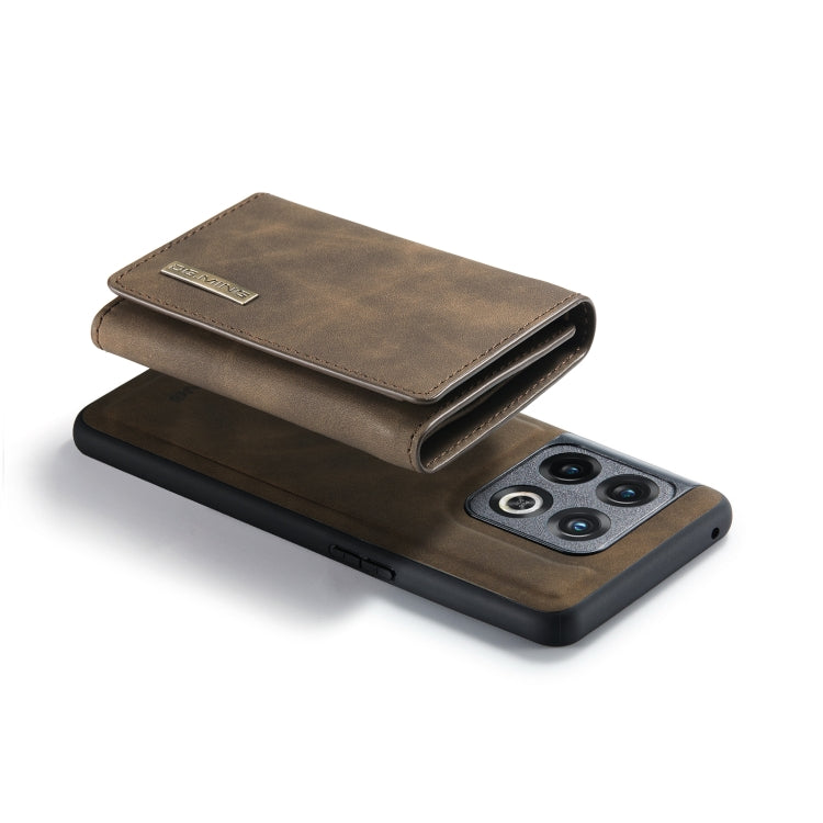 For OnePlus 10 Pro DG.MING M1 Series 3-Fold Multi Card Wallet + Magnetic Phone Case(Coffee) - OnePlus Cases by DG.MING | Online Shopping South Africa | PMC TechLife | Buy Now Pay Later Mobicred