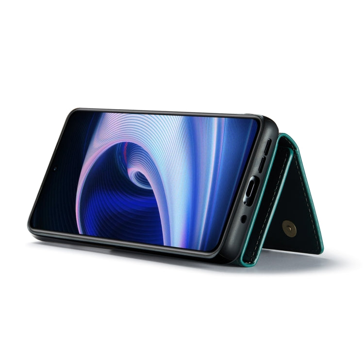 For OnePlus Ace/10R DG.MING M1 Series 3-Fold Multi Card Wallet + Magnetic Phone Case(Green) - OnePlus Cases by DG.MING | Online Shopping South Africa | PMC TechLife | Buy Now Pay Later Mobicred