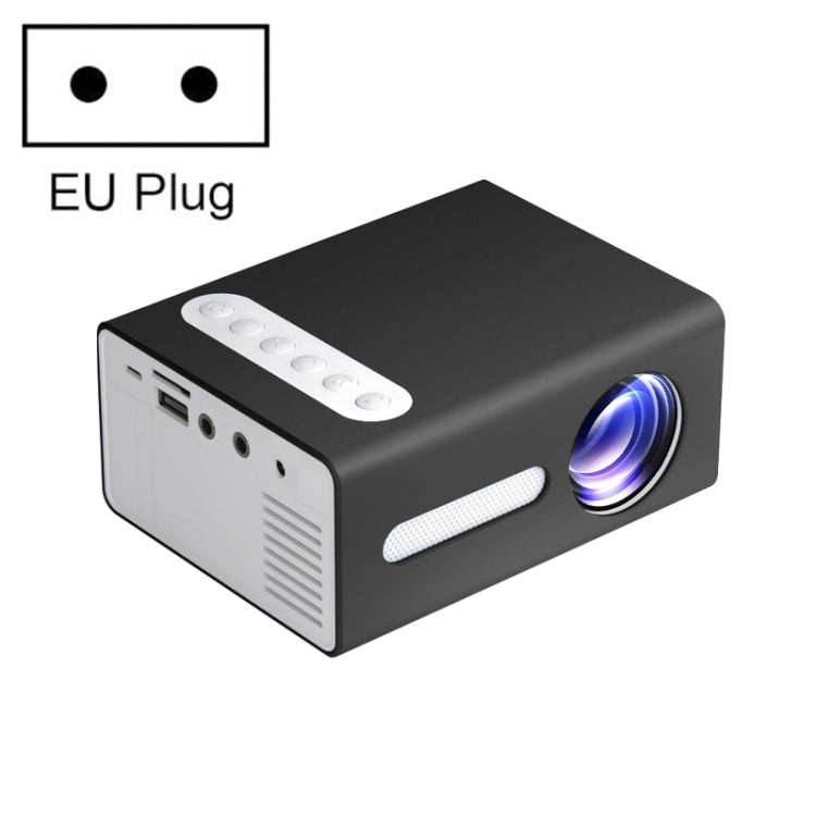 T300 25ANSI LED Portable Home Multimedia Game Projector, Plug Type:EU Plug(Black) - LED Projector by PMC TechLife | Online Shopping South Africa | PMC TechLife | Buy Now Pay Later Mobicred