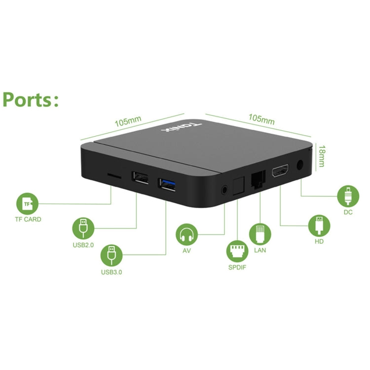 Tanix W2 Amlogic S905 Quad Core Smart TV Set Top Box, RAM:2G+16G(UK Plug) - Amlogic S905 by PMC TechLife | Online Shopping South Africa | PMC TechLife | Buy Now Pay Later Mobicred