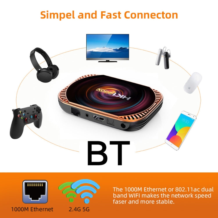 MECOOL HK1RBOX X4 4K TV Box, Android 11 Amlogic S905X4 CPU with RC 4GB+64GB(EU Plug) - free shipping - PMC TechLife - Order now!