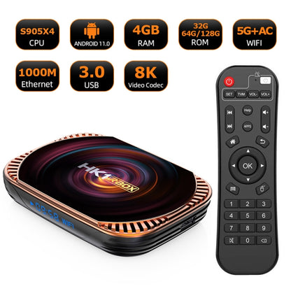 MECOOL HK1RBOX X4 4K TV Box, Android 11 Amlogic S905X4 CPU with RC 4GB+128GB(EU Plug) - Amlogic S905 by MECOOL | Online Shopping South Africa | PMC Jewellery | Buy Now Pay Later Mobicred