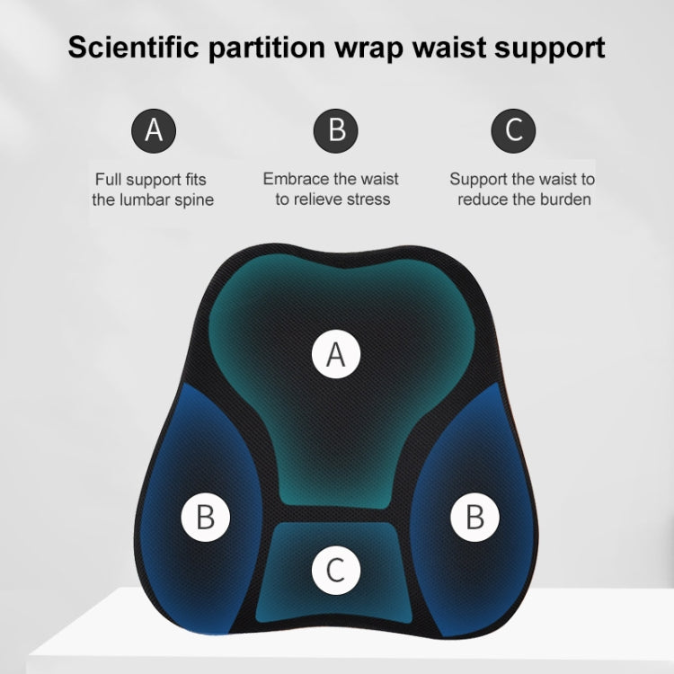 Office Memory Foam Cushion Lumbar Support Cushion(Navy Blue) - Cushions & Pillows by PMC Jewellery | Online Shopping South Africa | PMC Jewellery | Buy Now Pay Later Mobicred