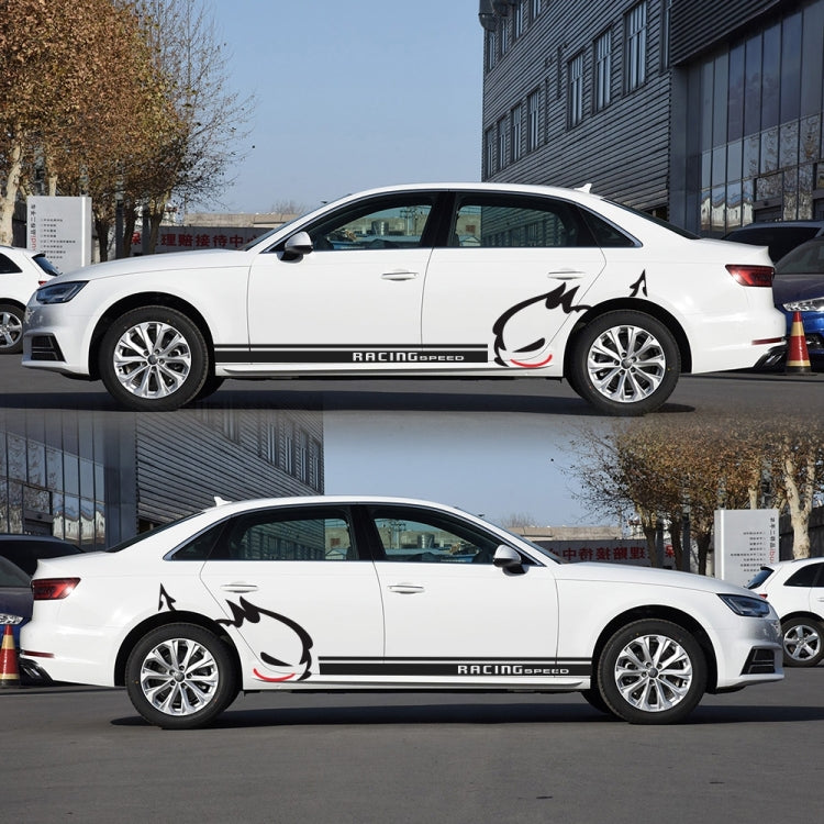 2 PCS/Set D-49 Evil Rabbit Pattern Car Modified Decorative Sticker(Black+Red) - free shipping - PMC TechLife - Order now!