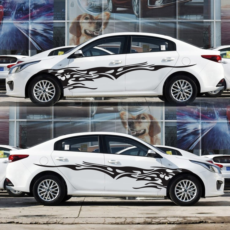 2 PCS/Set D-144 Fire Element Pattern Car Modified Decorative Sticker(Black) - Decorative Sticker by PMC TechLife | Online Shopping South Africa | PMC TechLife | Buy Now Pay Later Mobicred