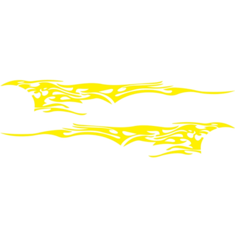 2 PCS/Set D-144 Fire Element Pattern Car Modified Decorative Sticker(Yellow) - Decorative Sticker by PMC TechLife | Online Shopping South Africa | PMC TechLife | Buy Now Pay Later Mobicred