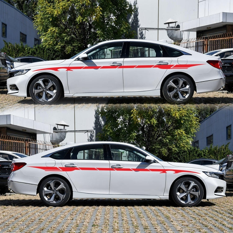 2 PCS/Set D-178 Waistline Pattern Car Modified Decorative Sticker(Red) - Decorative Sticker by PMC Jewellery | Online Shopping South Africa | PMC Jewellery | Buy Now Pay Later Mobicred