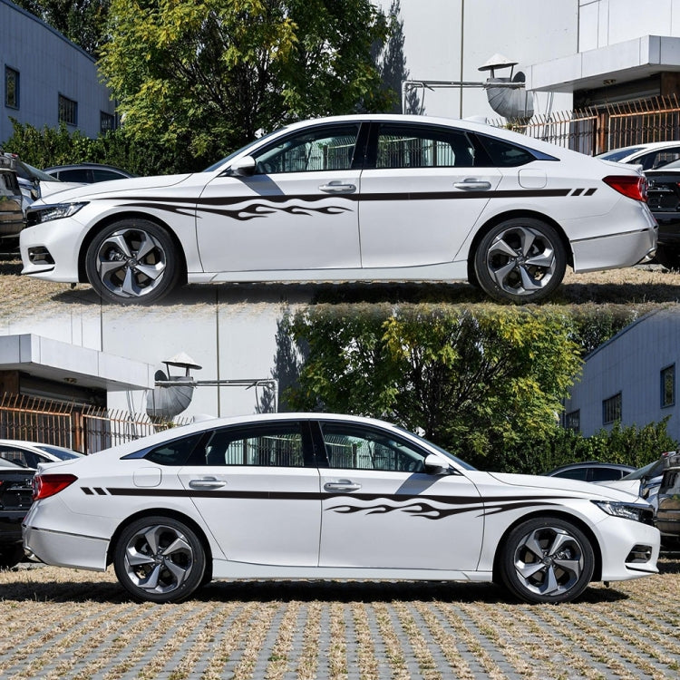 2 PCS/Set D-280 Flame Streak Pattern Car Modified Decorative Sticker(Black) - Decorative Sticker by PMC TechLife | Online Shopping South Africa | PMC TechLife | Buy Now Pay Later Mobicred