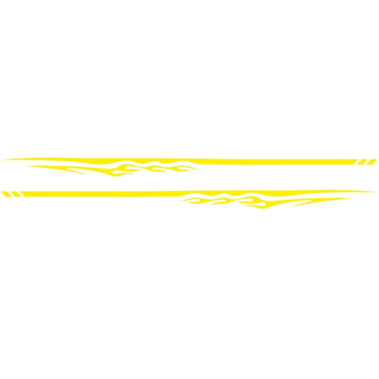 2 PCS/Set D-280 Flame Streak Pattern Car Modified Decorative Sticker(Yellow) - Decorative Sticker by PMC Jewellery | Online Shopping South Africa | PMC Jewellery | Buy Now Pay Later Mobicred
