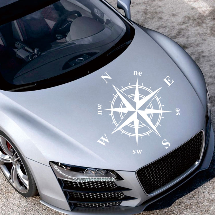 D-366 Compass Pattern Car Modified Decorative Sticker(White) - Decorative Sticker by PMC TechLife | Online Shopping South Africa | PMC TechLife | Buy Now Pay Later Mobicred