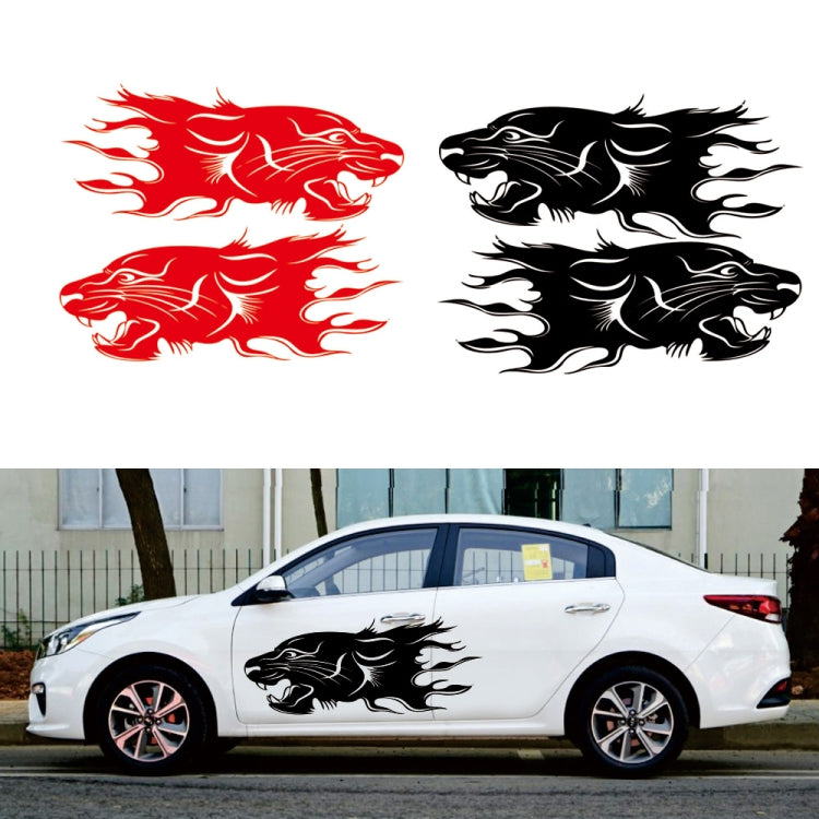 2 PCS/Set D-417 Lion Pattern Car Modified Decorative Sticker(Yellow) - Decorative Sticker by PMC Jewellery | Online Shopping South Africa | PMC Jewellery | Buy Now Pay Later Mobicred