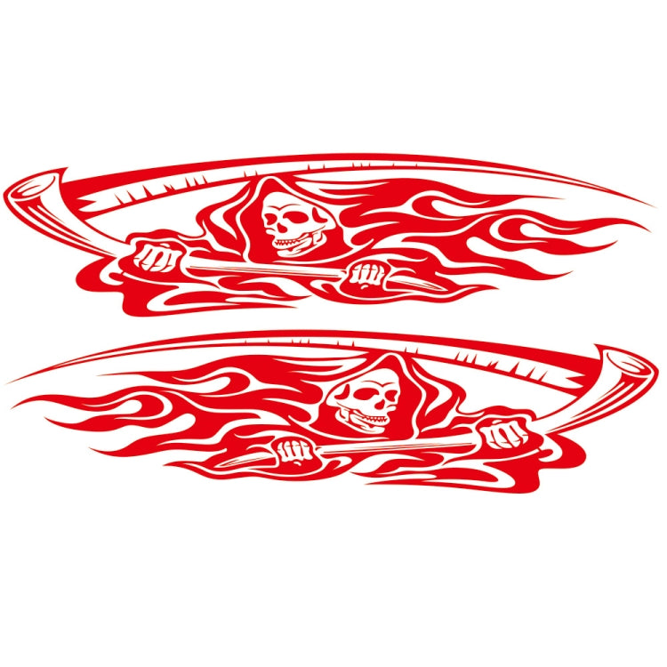 2 PCS/Set D-435 Grim Reaper Pattern Car Modified Decorative Sticker(Red) - Decorative Sticker by PMC TechLife | Online Shopping South Africa | PMC TechLife | Buy Now Pay Later Mobicred