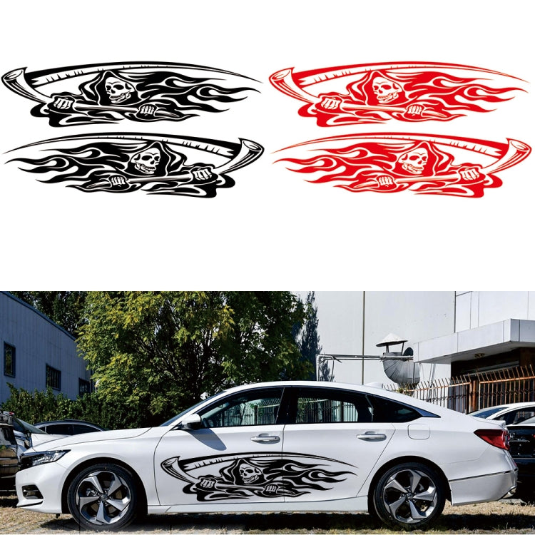 2 PCS/Set D-435 Grim Reaper Pattern Car Modified Decorative Sticker(Red) - Decorative Sticker by PMC Jewellery | Online Shopping South Africa | PMC Jewellery | Buy Now Pay Later Mobicred