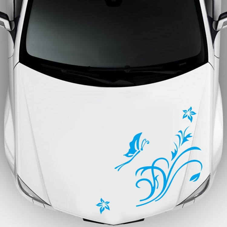 D-462 Butterfly Loves Flowers Pattern Car Modified Decorative Sticker(Blue) - Decorative Sticker by PMC TechLife | Online Shopping South Africa | PMC TechLife | Buy Now Pay Later Mobicred